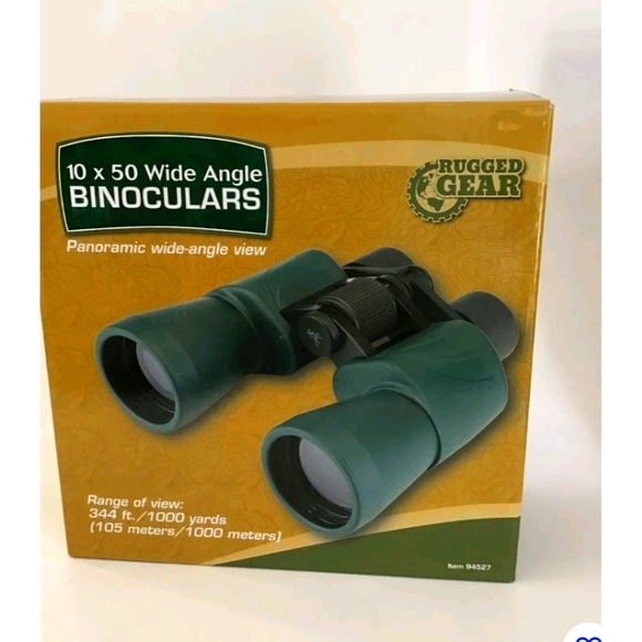 RUGGED GEAR 10 X 50 Wide Angle Binoculars w/ Box and case - Picture 1 of 5